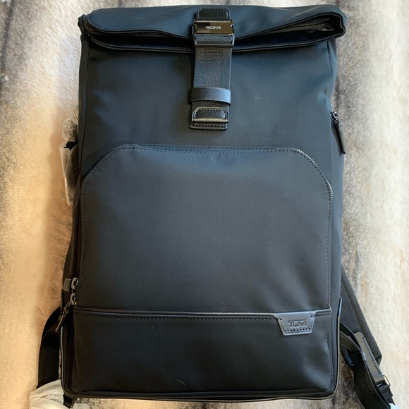 { Tumi } Osborn Harrison Roll Top Backpack Black - Picture 13 of 16